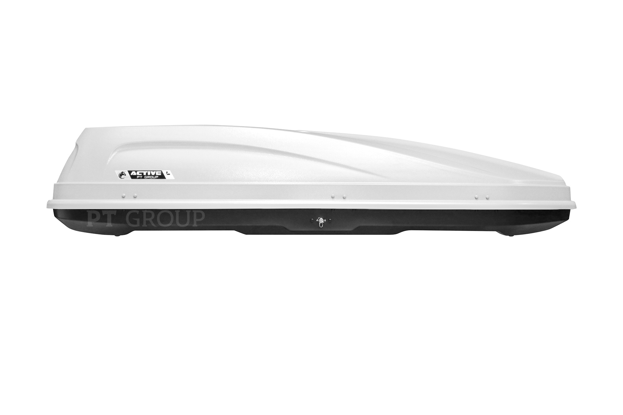 Бокс на крышу Аэродинамический "ACTIVE L" 650 л., белый ДВУСТОРОННЕЕ открывание (UNI-XX-442502.11)