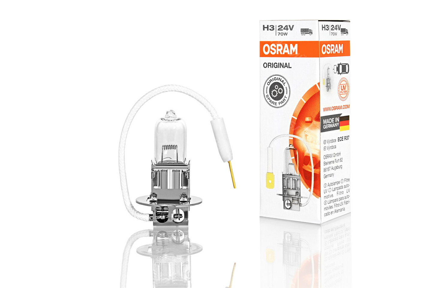 Автолампа H3 "Osram", Original, 24V, 70W