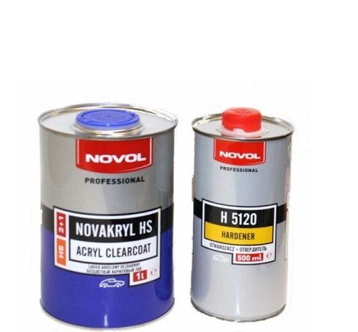 Лак "Novol" 2+1 HS, 1л, комлект с отвердителем