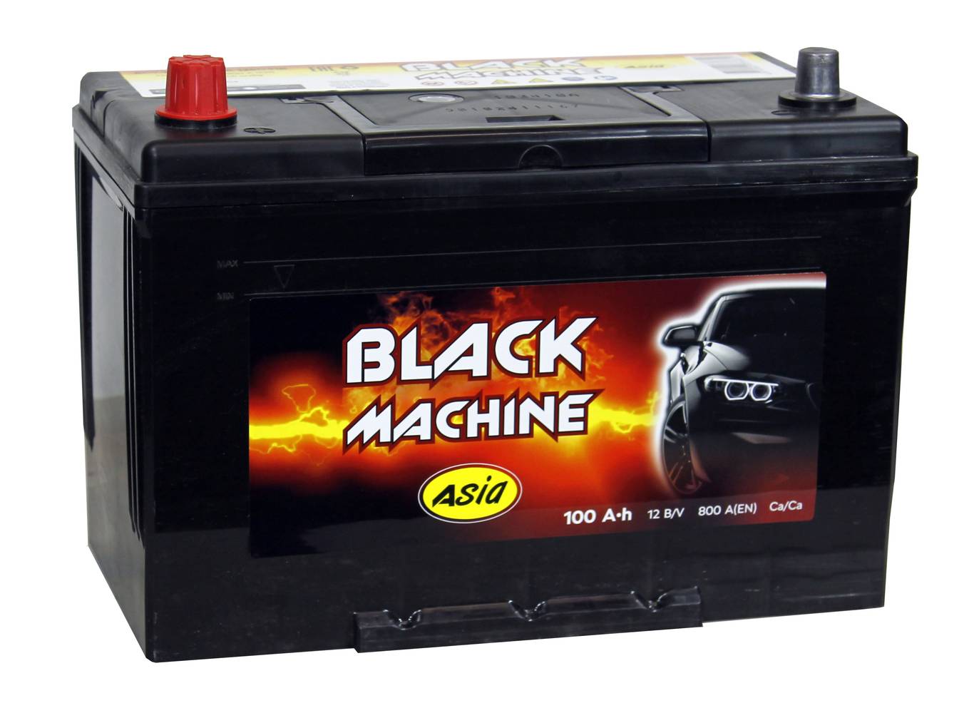 АКБ 100 а/ч "Black Machine", Asia, 800А, прямая полярность