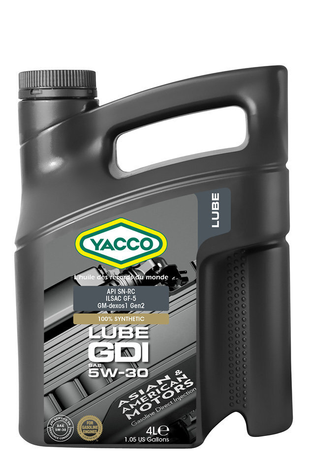 Масло моторное YACCO LUBE GDI 5W30, SP Dex1gen2, GF-6A, 4л