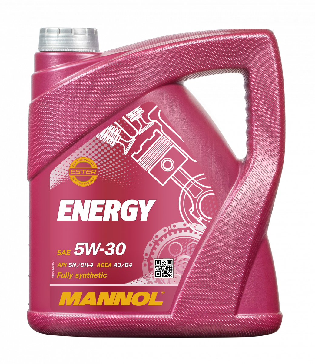 Масло моторное Mannol Energy, 5w30, SN, синтетика, 4л