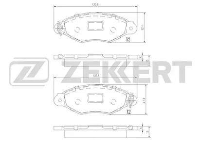 Колодки тормозные Peugeot 206, 306 93-01 "Zekkert" передние