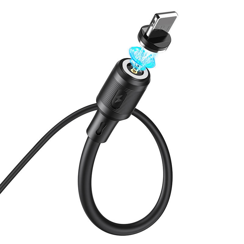 Кабель USB - Lightning "Hoco", магнит, 1м
