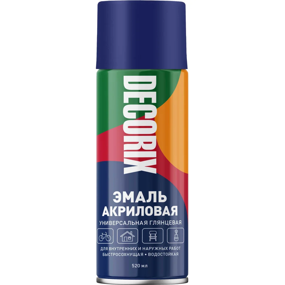 Краска универсальная "Decorix", фиалковая, спрей, 520мл