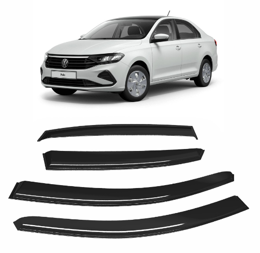 Ветровики VW Polo VI "Voron Glass", 2020-