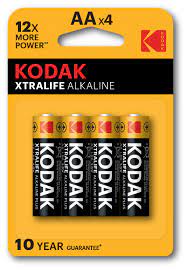 Батарейка AA "Kodak" XTRALIFE, алкалиновая, 4 шт/блистер