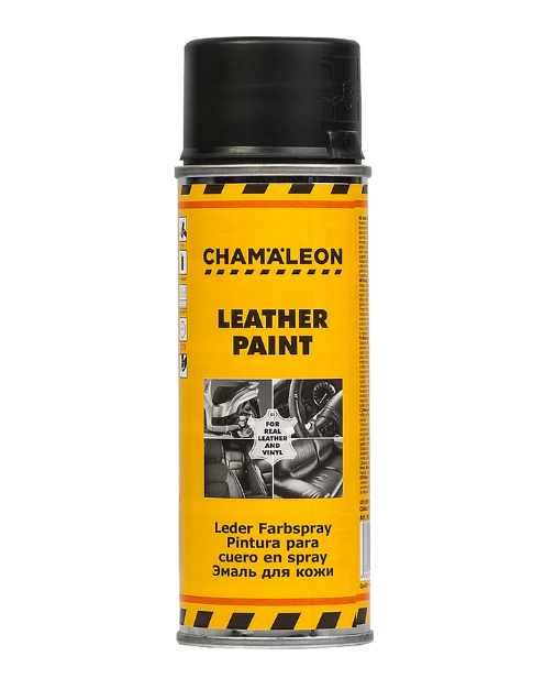 Краска для кожи "Chamaeleon", черная, матовая, 0,2л
