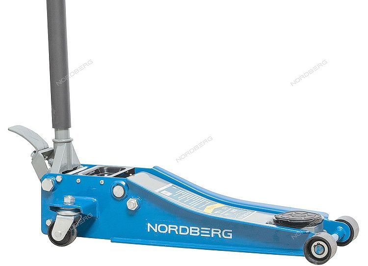 Домкрат гидравлический подкатной "Nordberg" супернизкий, 3 т., H=75-500 мм