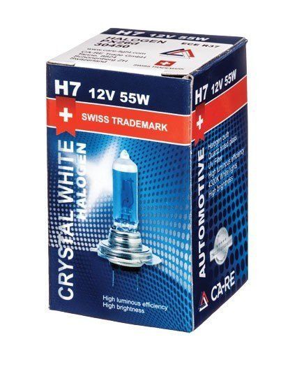 Автолампа H7 "Ca-Re", Crystal White, 12V, 55W, 4300K