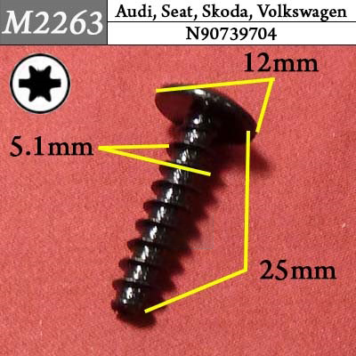 M2263 Автокрепеж для Audi, Seat, Skoda, Volkswagen