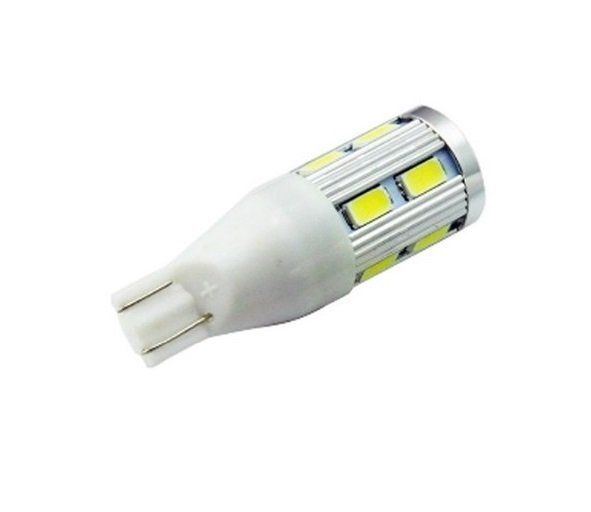 Светодиод W5W, 10SMD, линза