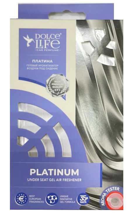 Ароматизатор гелевый под сиденье "Dolce Life" Platinum