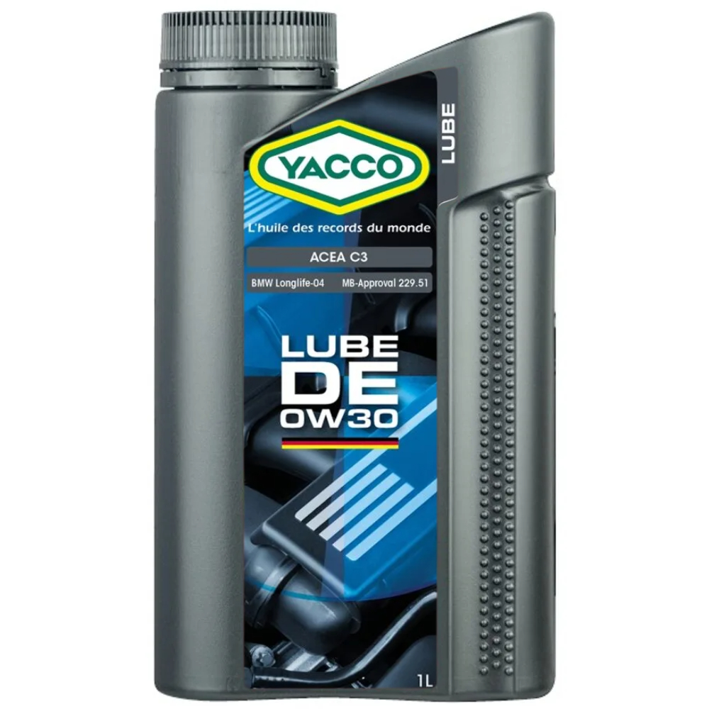 Масло моторное YACCO LUBE DE 0W30, C3, LL04, 1л