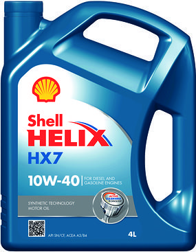 Масло моторное Shell Helix HX7, 10W40, полусинтетика, 4л