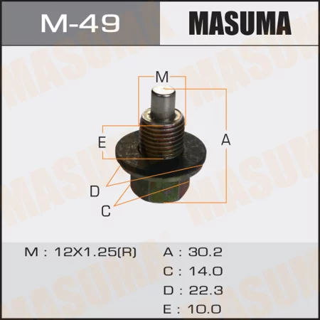 Пробка масляного поддона Toyota/ Lexus M12х1.25mm "Masuma" с магнитом