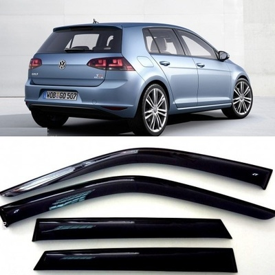 Ветровики VW Golf 7 5d "CobraTuning" EuroStandart, 2012-