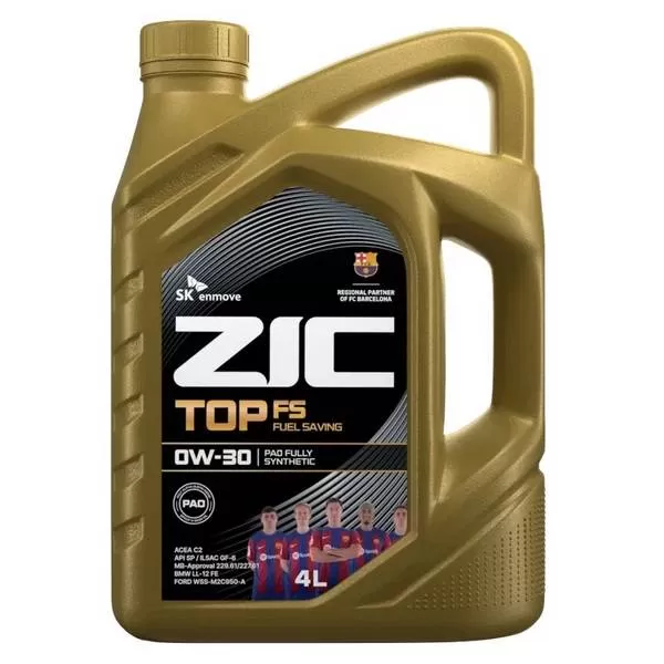 Масло моторное Zic TOP, FS, 0W30, 4л