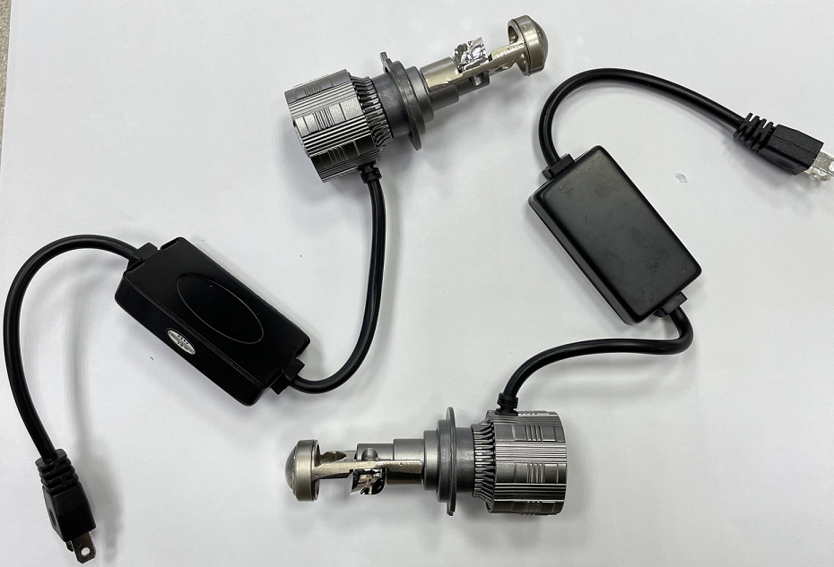 Комплект светодиодных ламп H7, с линзой, 12-24V, 45W, 5700K, 3800 Lm