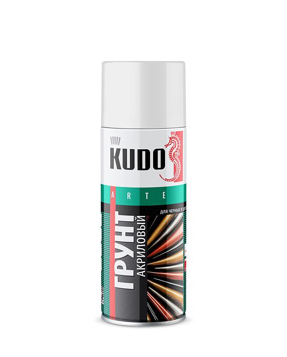 Грунт "KUDO" акриловый, серый, спрей, 520мл