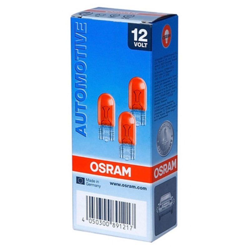 Автолампа WY5W "Osram", 12V, 5W, желтая