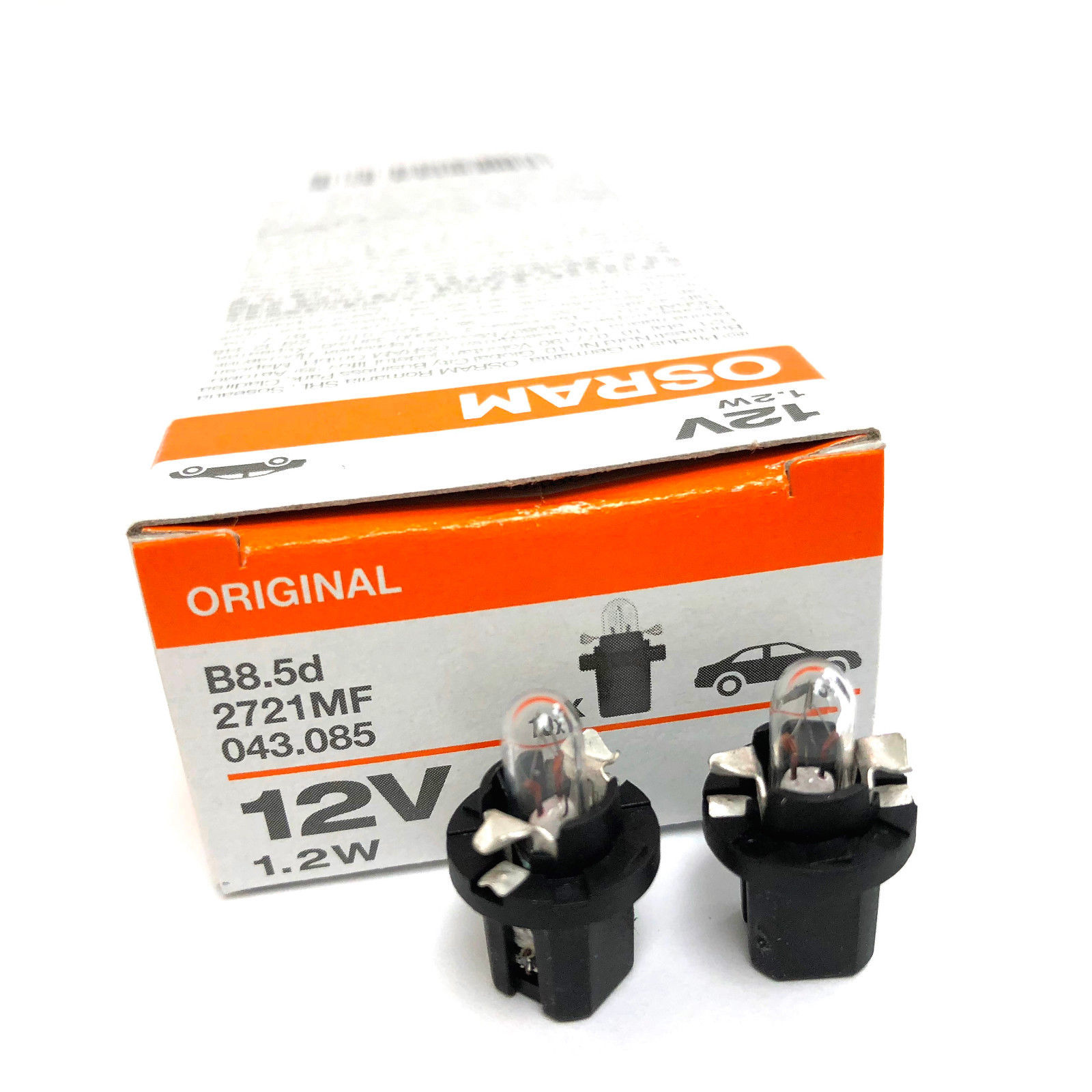 Автолампа в панель B8.5d "Osram", Original, 12V, 1,2W