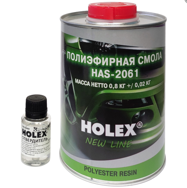 Смола полиэфирная Holex, 0,8+0,02