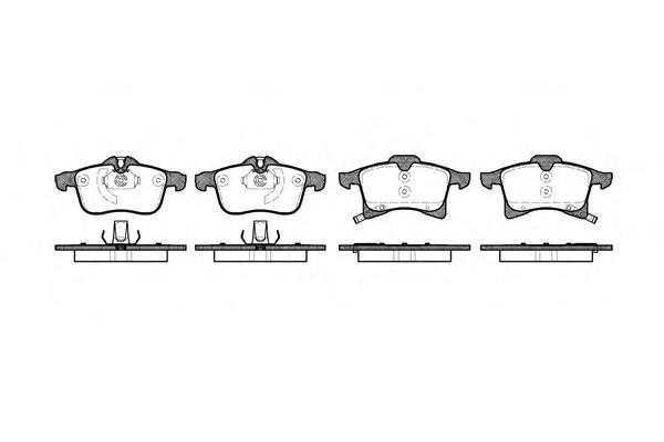 Колодки тормозные Opel Astra H, Zafira "REMSA" передние