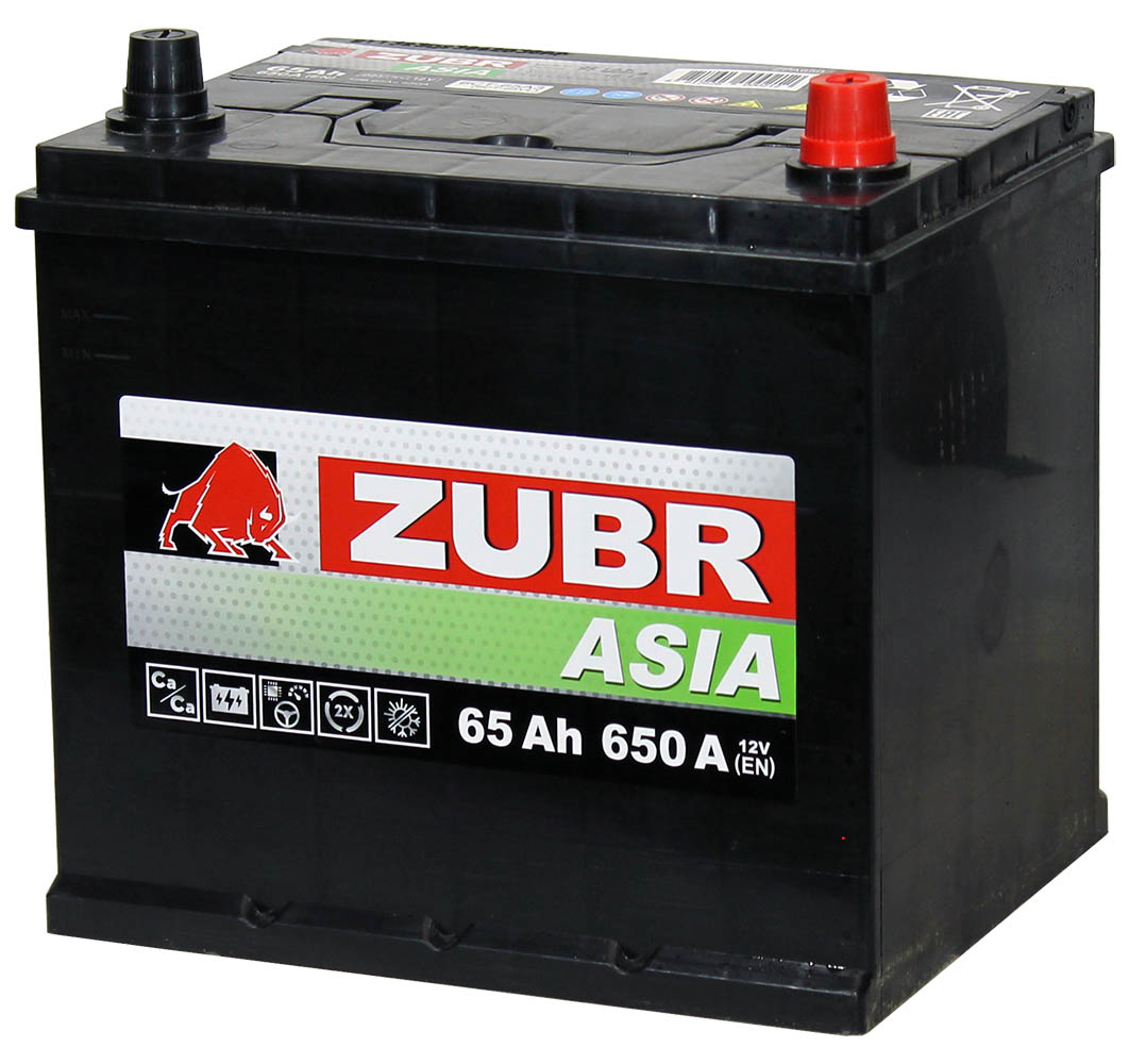 АКБ 65 а/ч "Zubr" Premium, 650A, Asia, обратная полярность