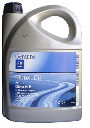 Масло моторное General Motors 5W30, DEXOS2, синтетика, 5л 