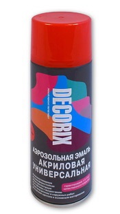 Краска универсальная "Decorix", огненно-красная, спрей, 520мл