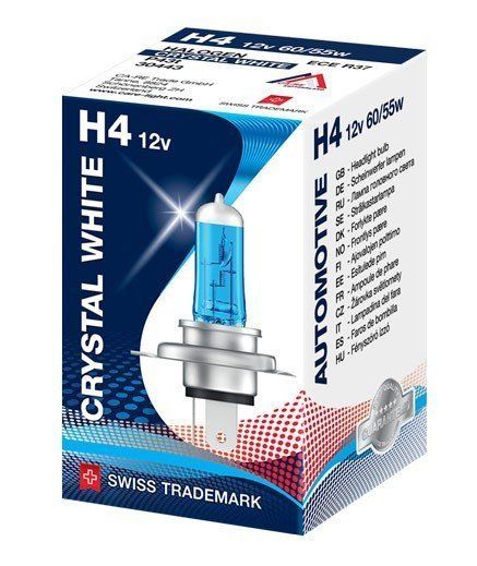 Автолампа H4 "Ca-Re", Crystal White, 12V, 60/55W, 4300K