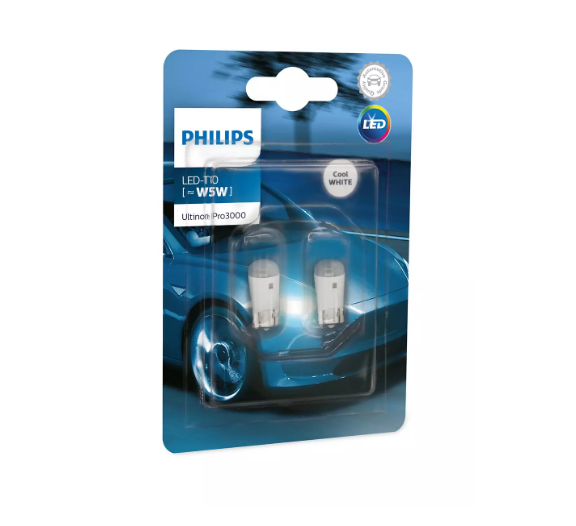 Светодиоды W5W "Philips" Ultinon Pro3100 SI, 12V, 6500K