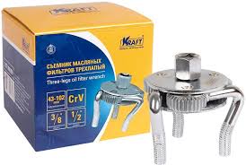 Ключ для смены масляного фильтра "Краб", большой, 43-102 мм KRAFT