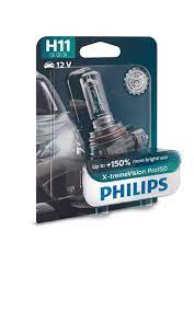 Автолампа H11 "Philips" X-trem Vision Pro, +150%, 12V, 55W, 3450K