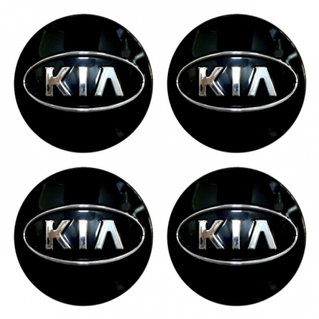 Наклейки на диски Kia, 60 мм, хром
