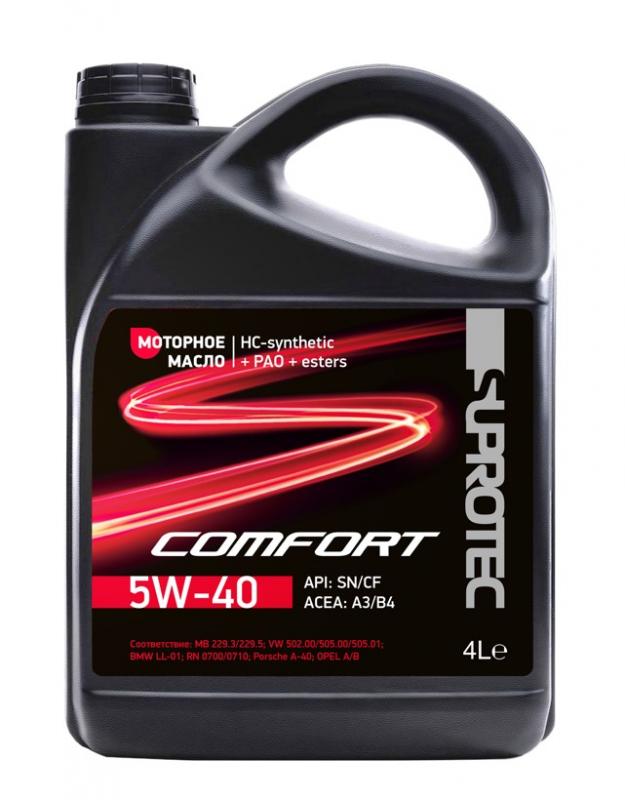 Масло моторное Suprotec Comfort 5W40, 4л