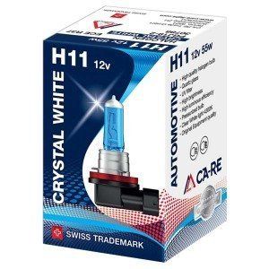 Автолампа H11 "Ca-Re", Crystal White, 12V, 55W, 4300K