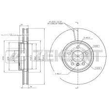 Диск тормозной передний BMW X5 E70, X6 E71