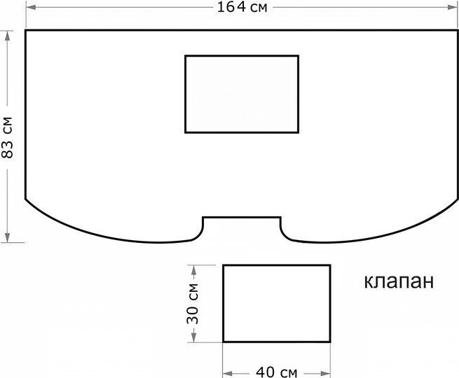 Утеплитель под капот для двигателя, огнестойкий №26 (164х83)