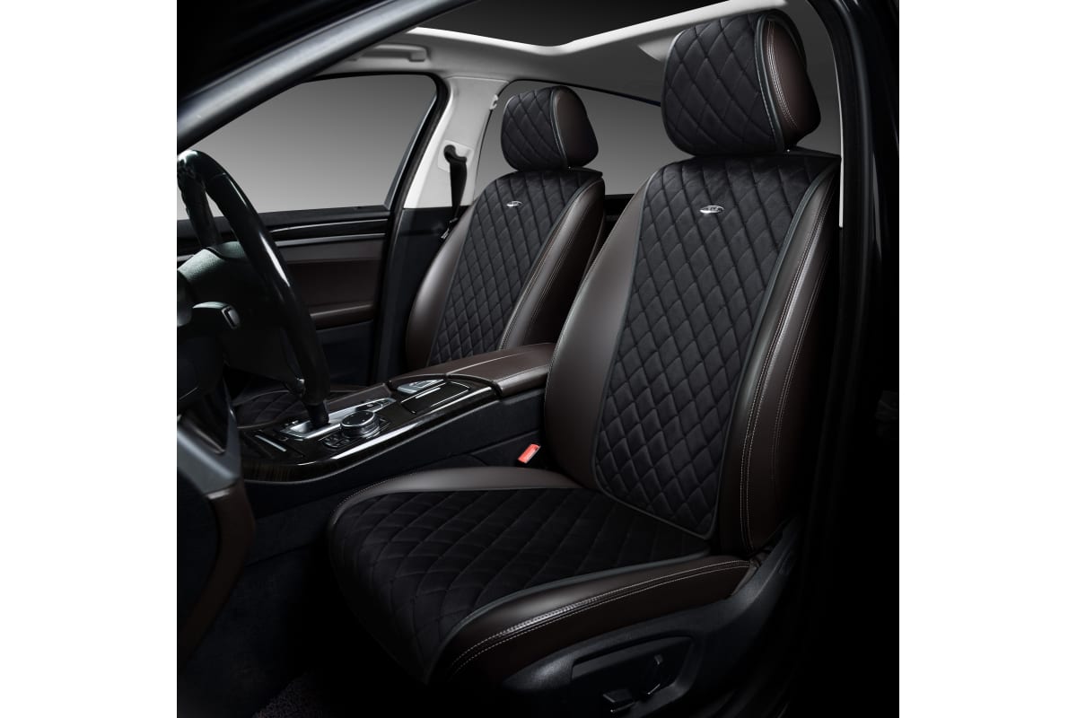 Накидки на передние сидения PSV "Asterion Pro 2 Front", черные, 2шт, комплект